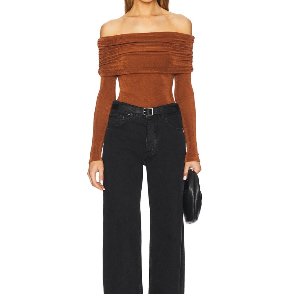 Off-Shoulder Rust Top - Picture 3 of 3